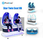 青+ 3D Deepoon E3ガラスが付いている白い9D VRのシミュレーター2の座席