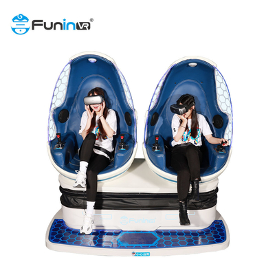 9d VR機械3dヘッドホーン ガラス販売のための2つの座席青い9d映画館のバーチャル リアリティのシミュレーターのvrのゲーム