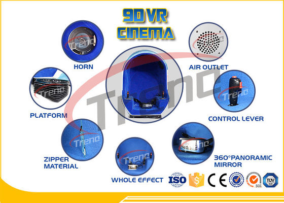 黒い小型動的9Dバーチャル リアリティのシミュレーター、1080P HDは視野9Dの行為の映画館を放します