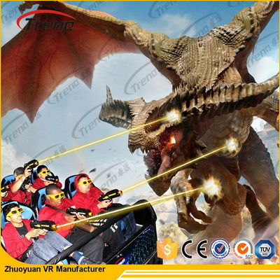 ショッピング モールの6 DOFの電気プラットホームが付いている相互動き7Dの映画館