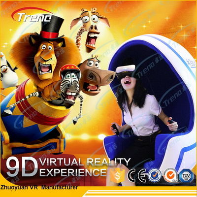 360度の回転プラットホームが付いている青い卵機械バーチャル リアリティのシミュレーター