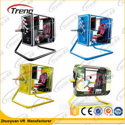 シミュレーション ドライブ小屋が付いている黒い720°Motion VRのテーマ パークのスタジオのゲーム