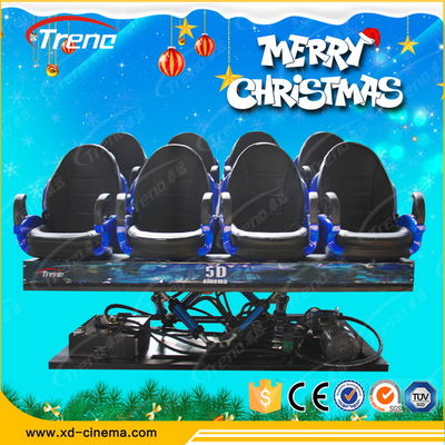 バーチャル リアリティの賭博コンソールが付いている油圧装置の移動式5D映画館