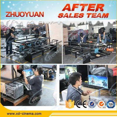 バーチャル リアリティの賭博コンソールが付いている油圧装置の移動式5D映画館