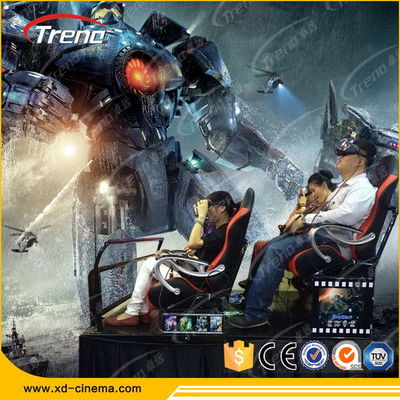 黒いバーチャル リアリティ5Dの移動式映画館、動的油圧座席が付いている5D移動劇場