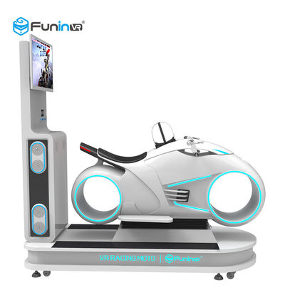 白い色9Dのバーチャル リアリティのシミュレーターの複数競技者用Vr自動車運転のオートバイ競争700KW