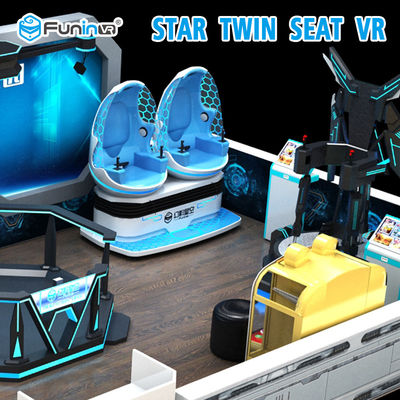 2卵の椅子の足の広がりの効果の座席9Dバーチャル リアリティの映画館