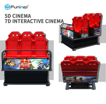 70本のPCS 5D映画+ 7 PCS 7Dの射撃のゲームDOFの電気7D映画館装置