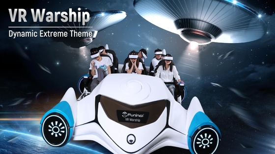 6プレーヤーVRの軍艦のトランポリン公園はスリル満点のバーチャル リアリティのアーケードのテーマ パークを経験する