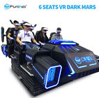 魅力的な6座席VR映画館の劇場6は9D VRのシミュレーターの暗闇火星をつけます