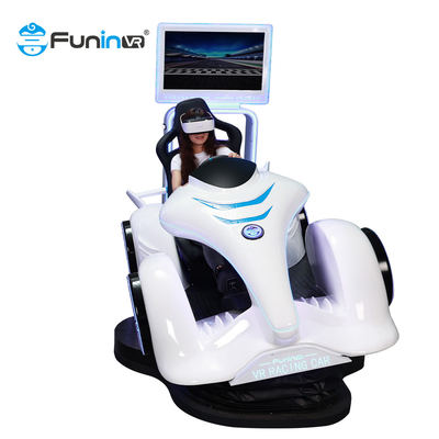 白のFuninVR 9dのアーケード・ゲーム機械VRレース カーVRマリオのkartのシミュレーター